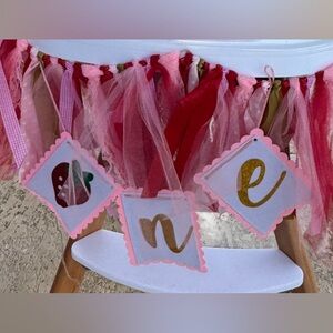 Berry first birthday themed decor